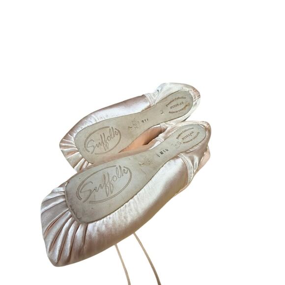 NEW! "SUFFOLK" Steller Point 3X Width Pink Ballet Shoes Length 7.0 Dance - Picture 4 of 8